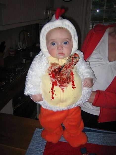 Baby in Alien Halloween Costume