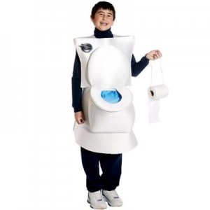 Kid Dressed Up as A Toilet